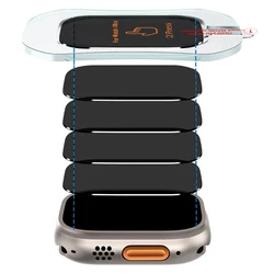 Screen Protector Film for Apple Watch Ultra/Ultra2 49MM Privacy Tempered Glass Anti-spy with Alignment Film Tool for Iwatch 49MM