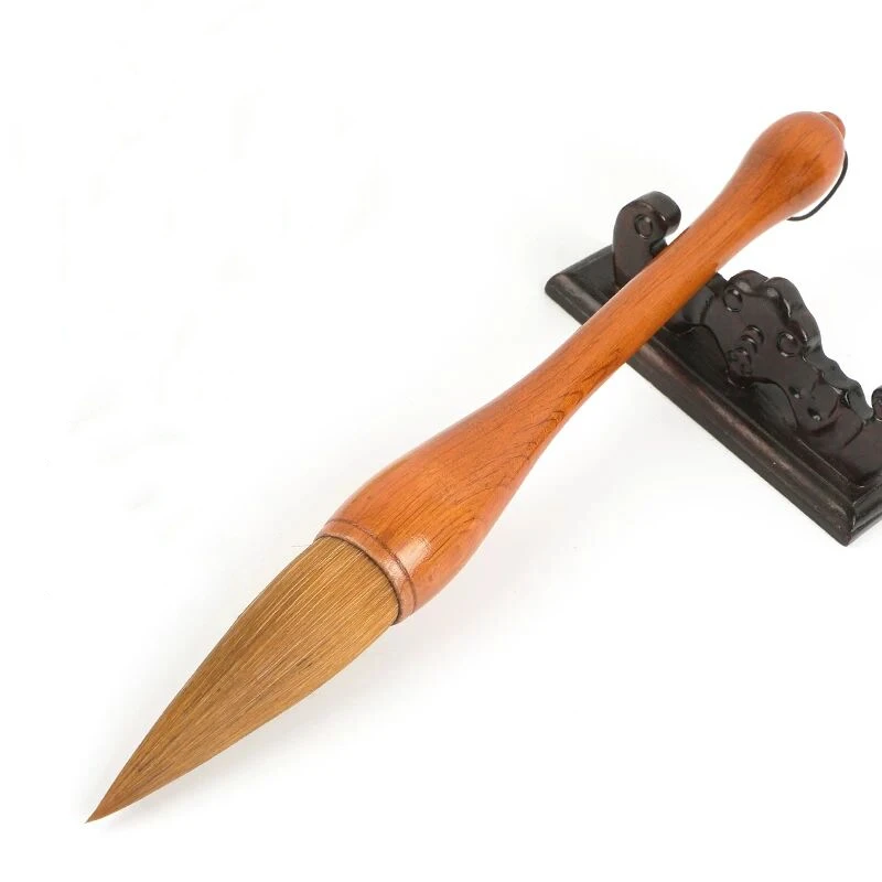 

Wolf Hair Chinese Calligraphy Brushes Pen Hopper-shaped Regular Script Spring Couplet Writing Brush Traditional Painting Brush