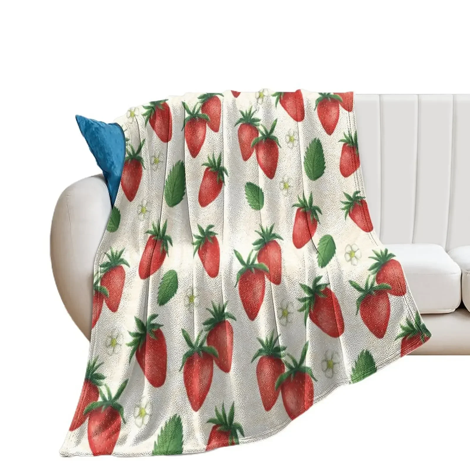 

Strawberry garden Throw Blanket Decorative Beds heavy to sleep Blankets