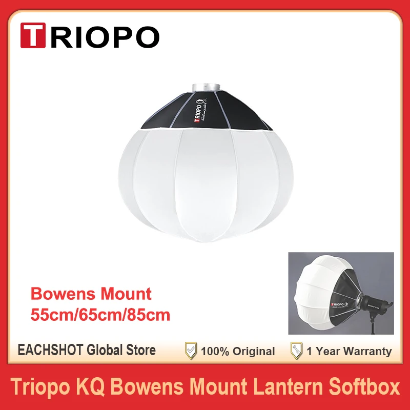 

TRIOPO Lantern Softbox Light 55/65/85cm Quick Release for Studio Light Sokani COLBOR Godox Aputure Bowens Mount LED Video Light