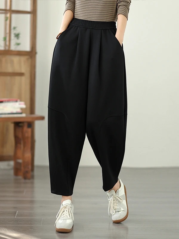 

Модные повседневные женские длинные брюки Harlan, прямые брюки для похудения, удобные брюки с высокой талией из смесового хлопка, осенняя одежда