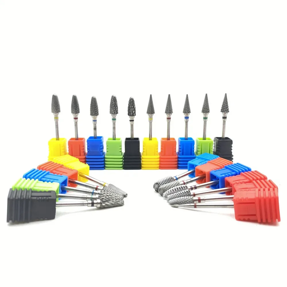 21 Sizes Tungsten Carbide Nail Drill Bits Machine Nail Cutter Nail File Manicure Carbide Nail Drill Bit&Dental Burs