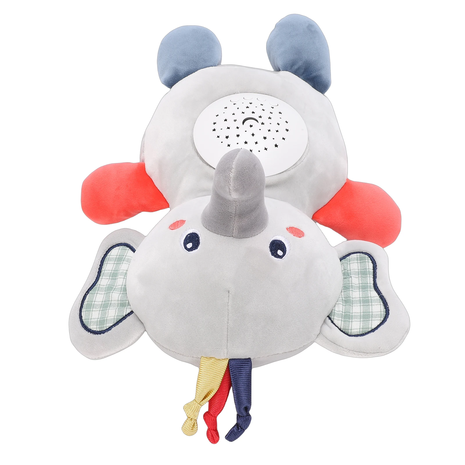 دمية فيل ناعمة محشوة مع صوت وضوء وموسيقى، مساعد على نوم الأطفال، دمية فيل مهدئة