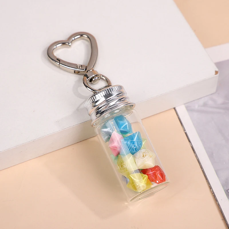 7/10ml Aufbewahrungsflasche mit Liebes-Schlüsselanhänger, transparente Glasflaschen, Aluminiumverschluss, leere Gläser, Flüssigkeitsbehälter, Spender, Deko – Detail 6