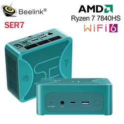 New Beelink SER7 Ryzen7 7840HS Up to 65W Mini PC DDR5 32GB SSD 1T NVME SSD Wifi6 Gaming Computer VS SER6 Pro 7735HS SER 5800H