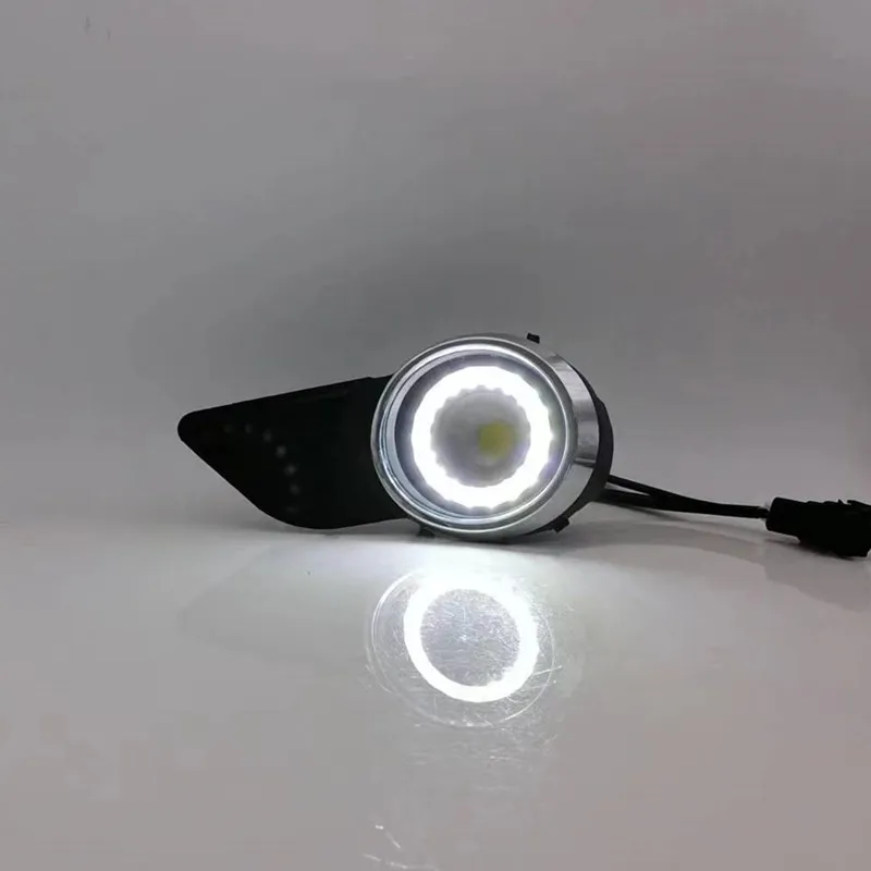 LED Fog Lights Assembly For Toyota Sienna 2011 2012 2013 2014 2015 2016  Front Bumper Fog lamp Replacement Angel Eye Daylight