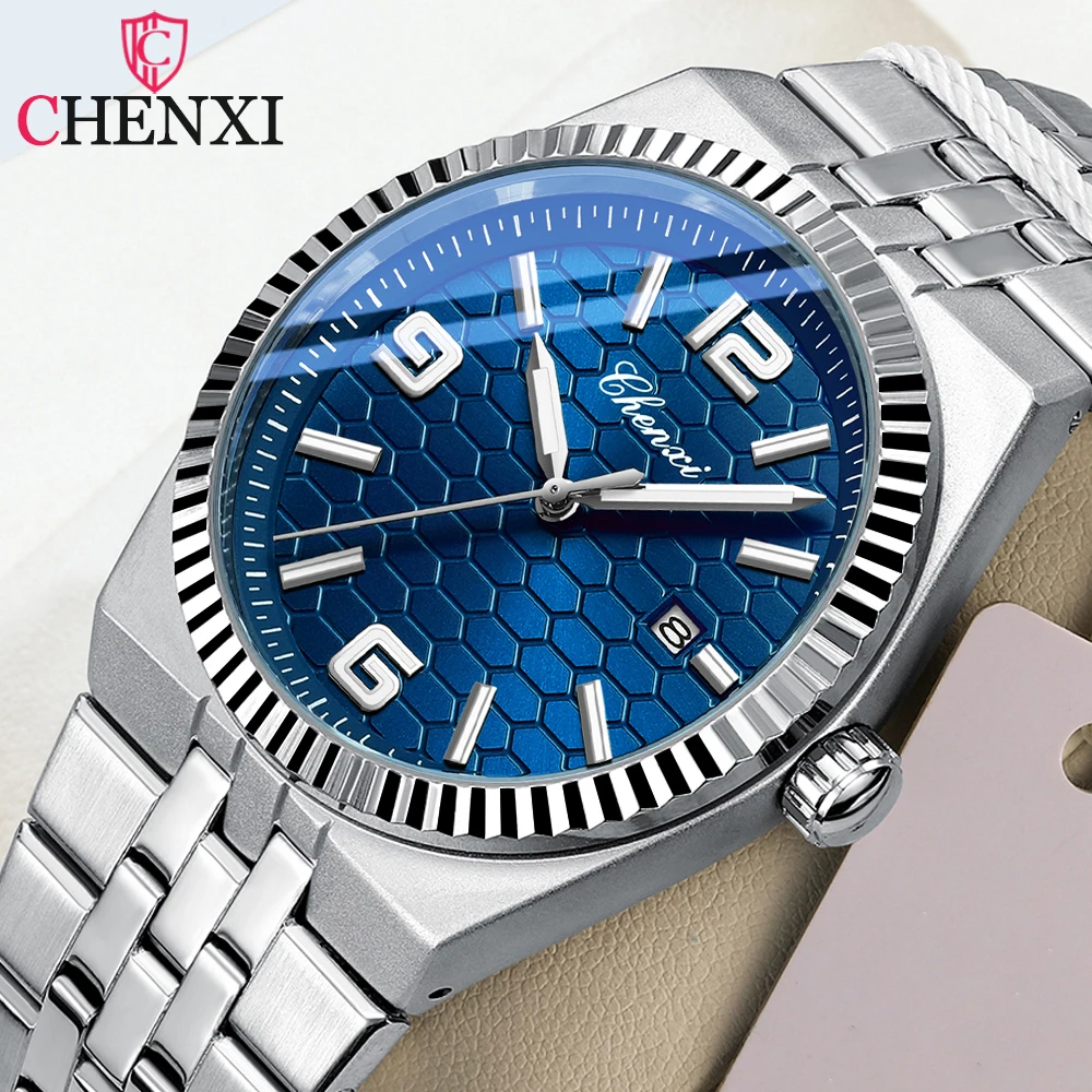 

CHENXI модные трендовые мужские часы, оригинальные водонепроницаемые кварцевые часы из нержавеющей стали, мужские роскошные многофункциональные мужские наручные часы