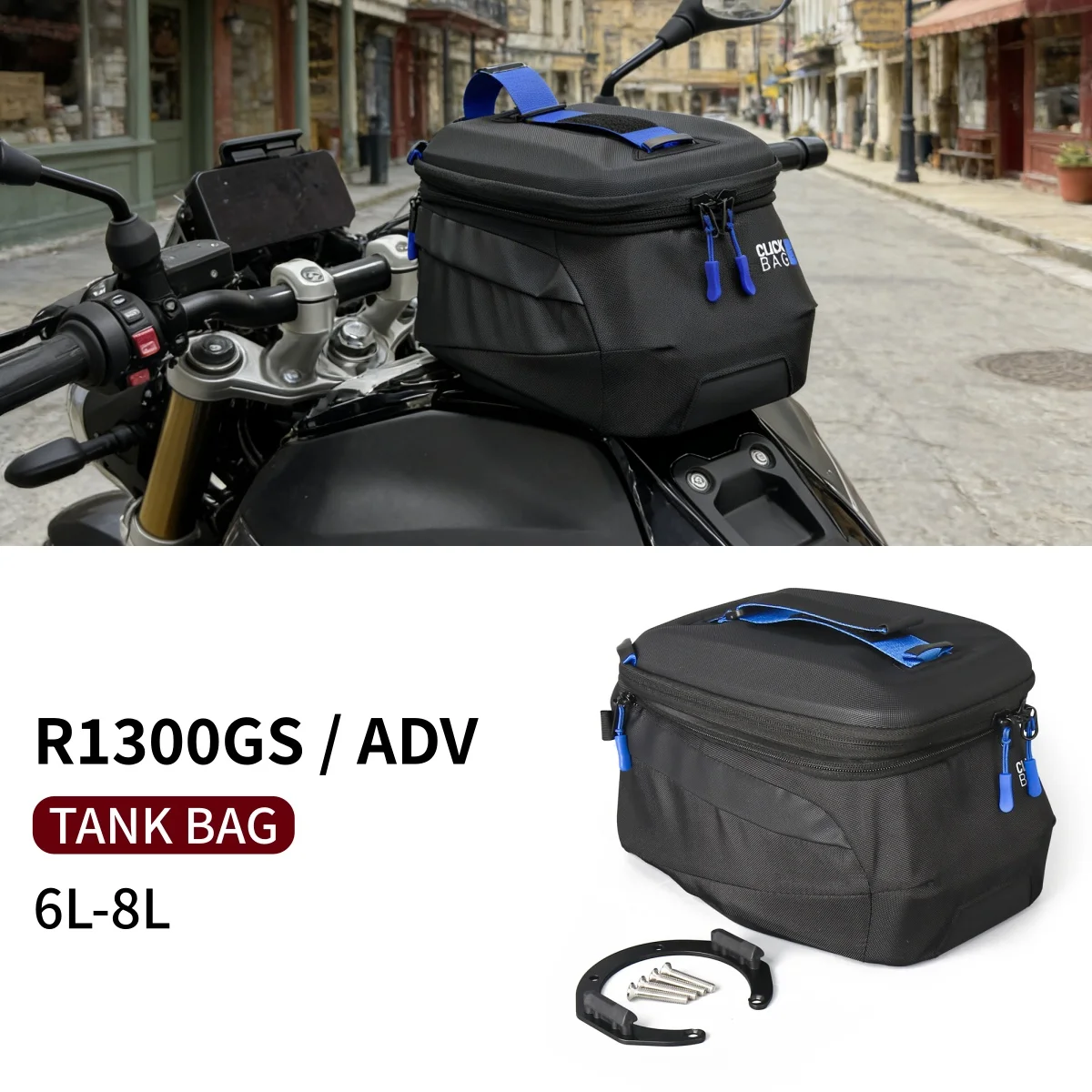 

Motorcycle Waterproof Tank Bag Quick Release Magnetic Fuel Tank Bag 6L FOR BMW R1300GS R 1300 GS R1300 GS ADVENTURE 2023 2024