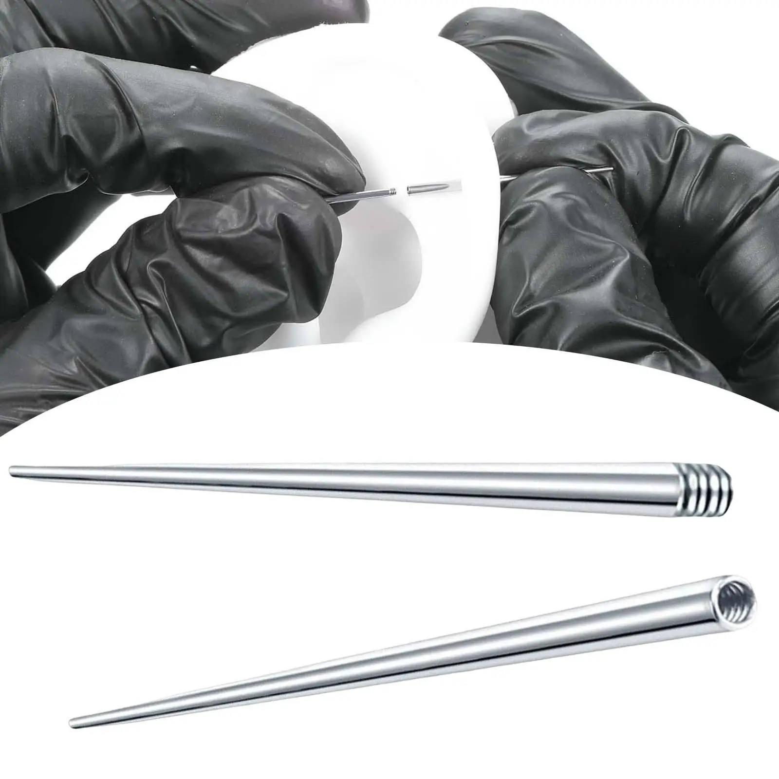 

Набор для пирсинга с резьбой из нержавеющей стали, конусный инструмент 1,18 дюйма, инструмент для вставки пупка, носа, губ, ушей, украшений