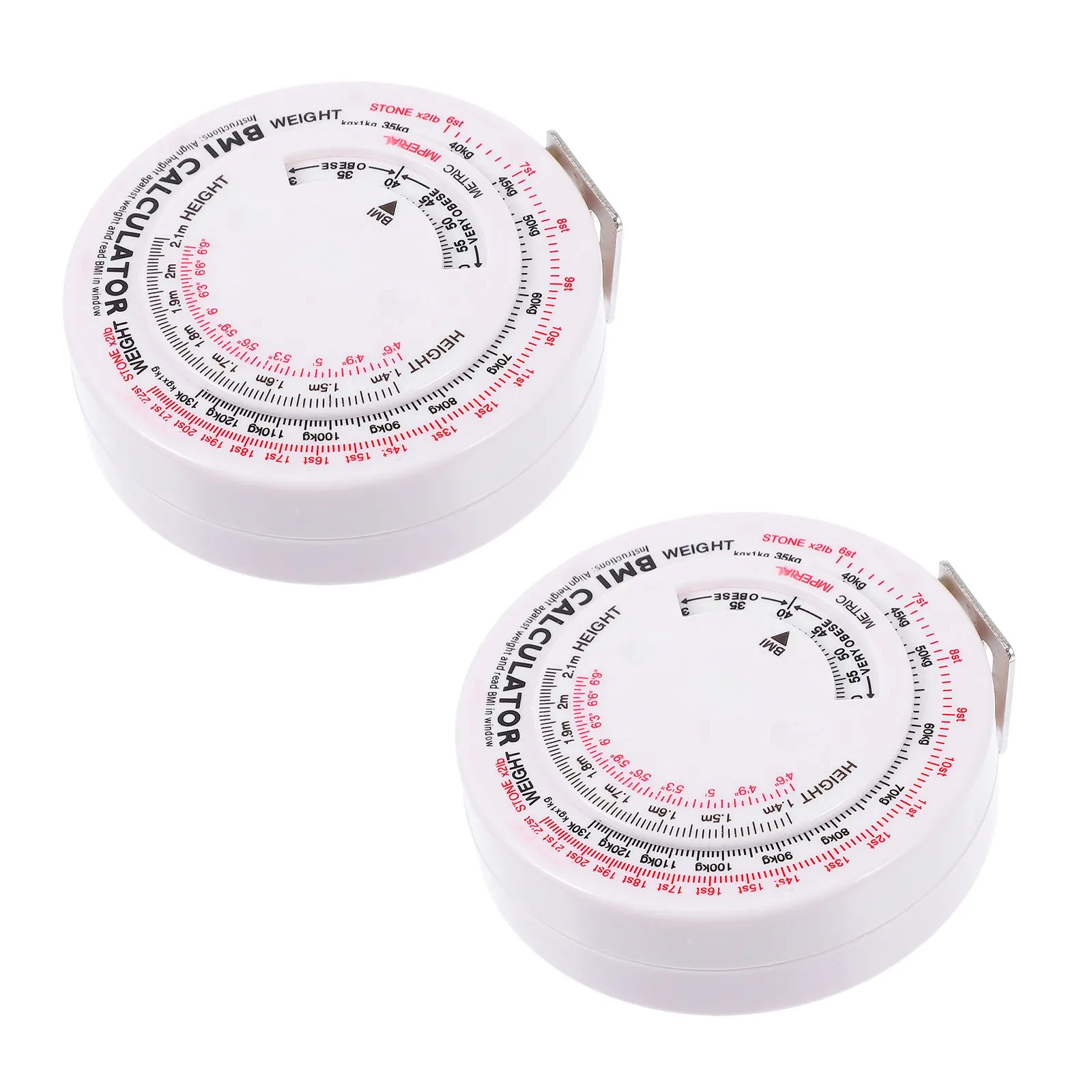 2Pcs Waist Measuring Tape Simple Body Tape Measure for Home Clinic Use Exquisite Craftsmanship Portable 1.5m Health Measuring