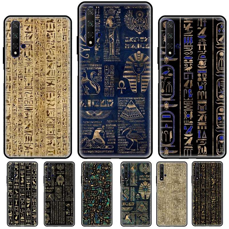 Ancient Egyptian Hieroglyphic For Huawei Nova 5T 2Z 2 3 i Y7A Y6P Y5P 2020 Y3 II Y5 Y6 Y7 2017 2018 Y9 Prime 2019 Case