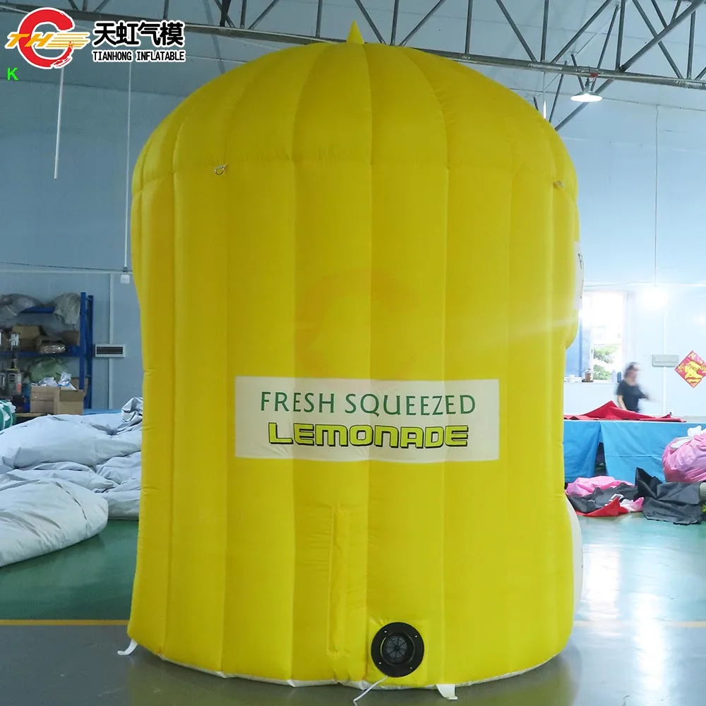 Outdoor 2,5 m/3,5 mH Limonade Aufblasbare Kiosk Zelt Gelb Aufblasbare Booth Outdoor Aufblasbare Limonade Stand Booth Bar