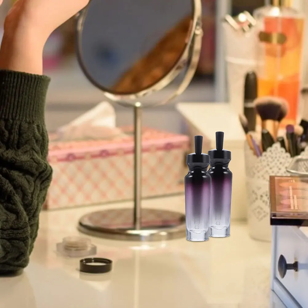 2 قطعة زجاجات قطارة زجاجية حاوية زيت طبيعي عينة عطر متعددة الأغراض متينة للسفر قطارة زيت عطري #1