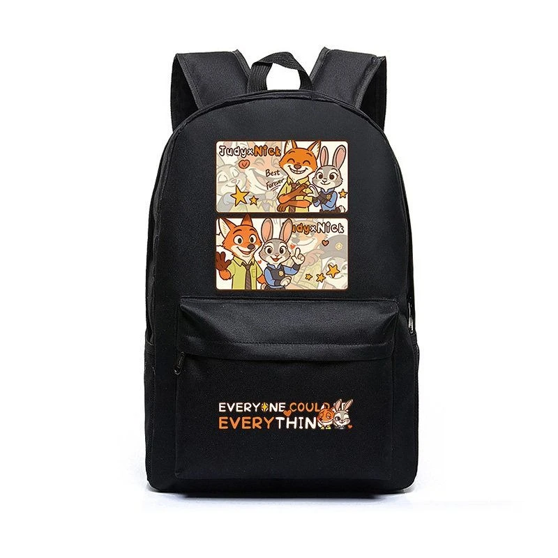 

Рюкзак с персонажами мультфильма «Зверополис», новый милый школьный рюкзак с Ником и Джуди, модный унисекс-рюкзак для детей и студентов