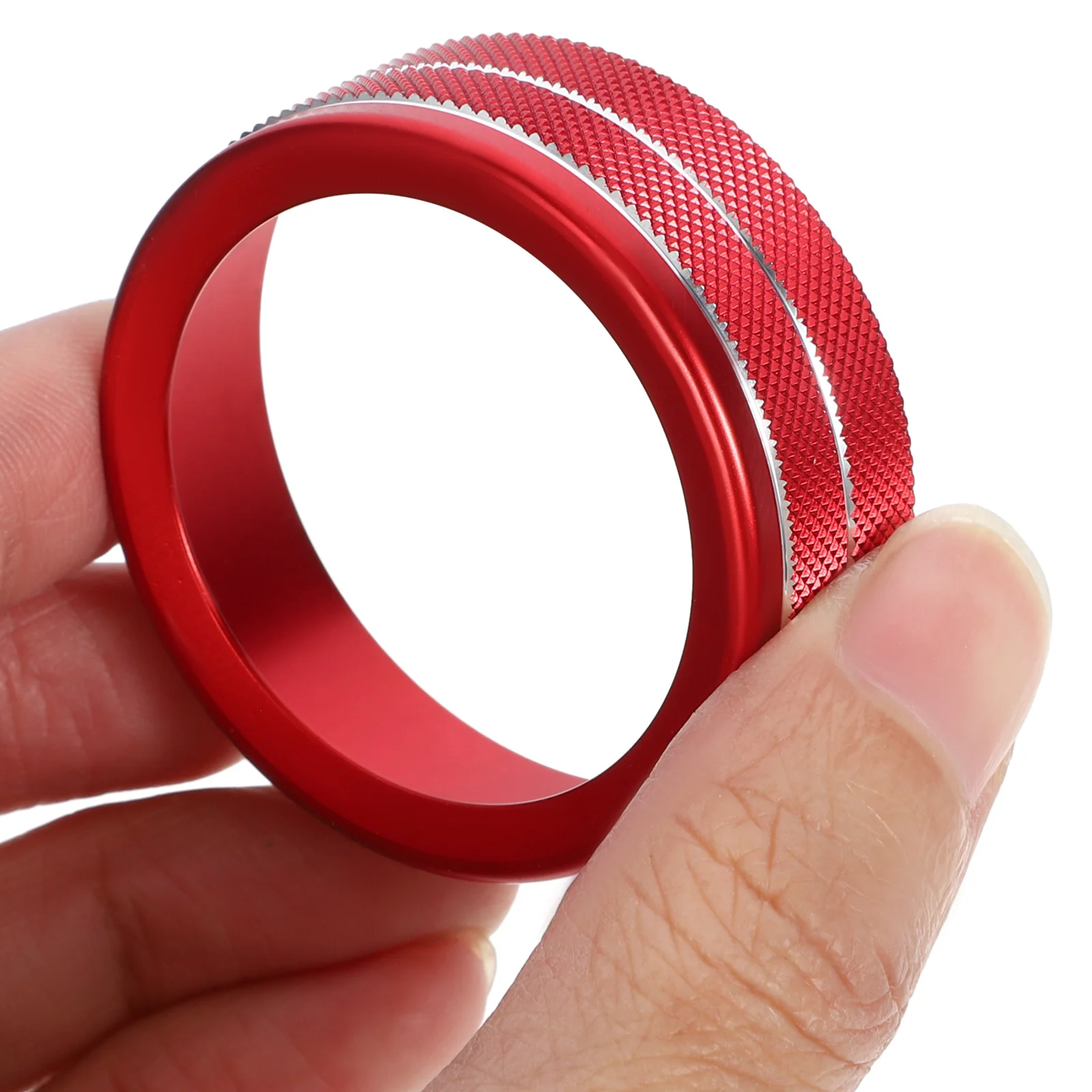 

4pcs Air Conditioner Switch Trim Cover Ring Console Knob Accessories Aluminum Alloy Car Interior Styling Modification