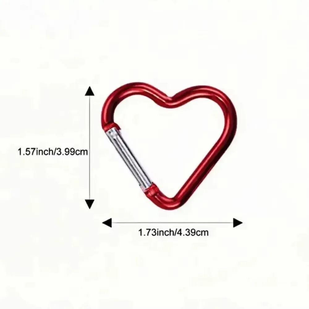 Heart Shaped Metal Carabiner Keychain Carabiner Outdoor Climbing Camping Key Ring Buckle Multi Travel Kit Hook Hanging Keyring - Image 6