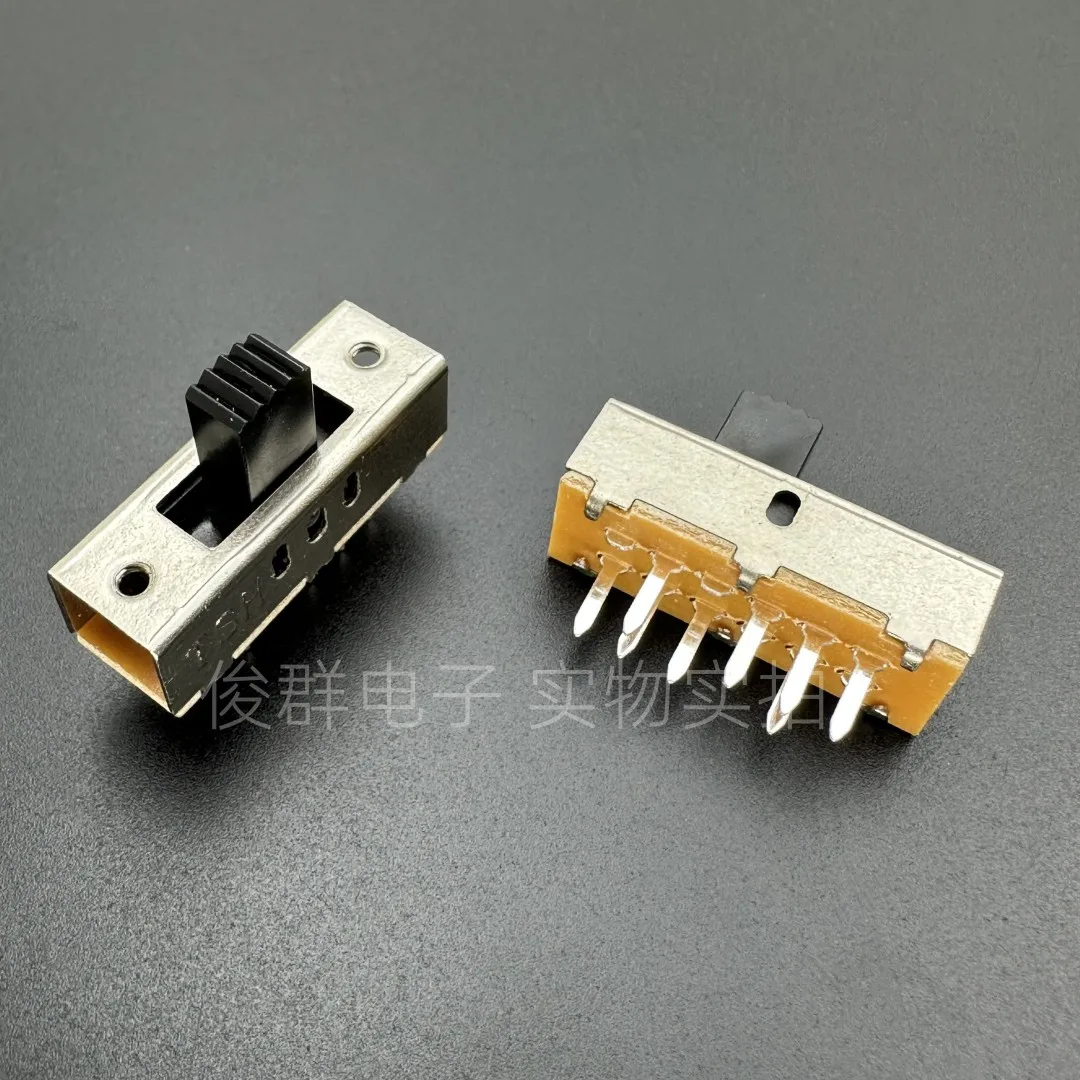 50 pcs/SS23F01G7 interrupteur à bascule coulissant alimentation en ligne double rangée 8 broches 3 vitesses poignée de poussée hauteur 7mm