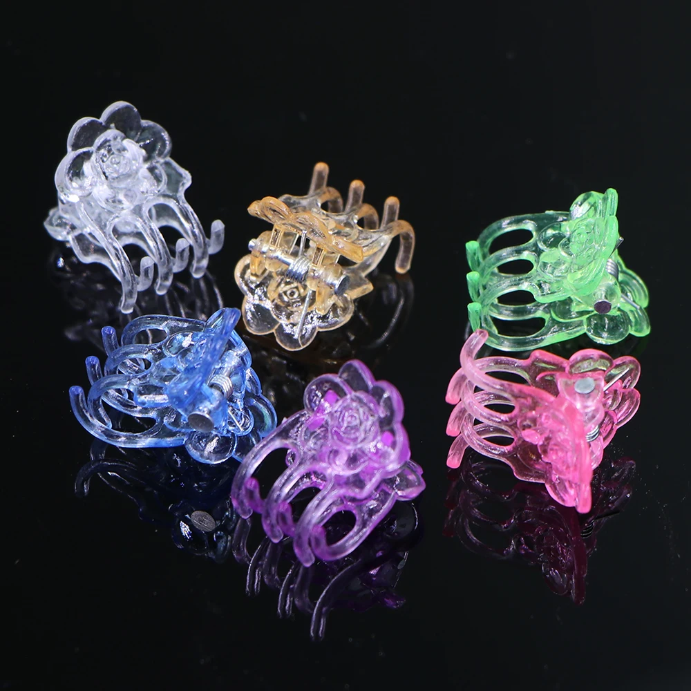 20-500pcs 6-color 6-Claw Plastic Plant Clips Orchid Flower Support Clamp Clasp Tied Bundle Branch Climbing Vine Stem Garden Tool