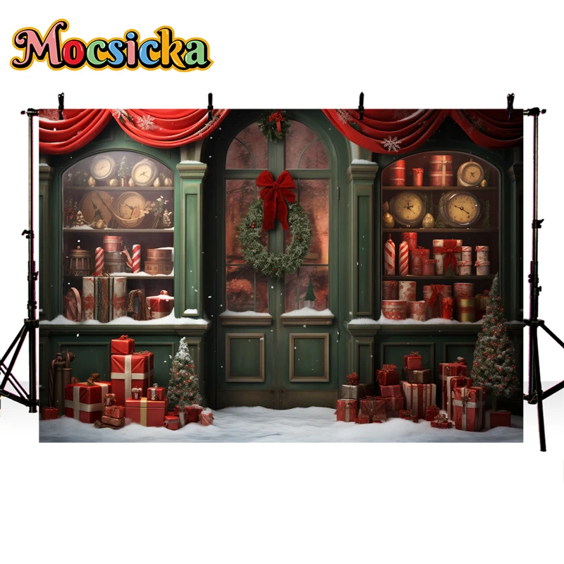 大人と子供のためのmocsickaおもちゃ店,クリスマスの背景,ケーキのスマッシュ,冬,家族,パーティーのアクセサリー,雪片,キャンディーショップの背景