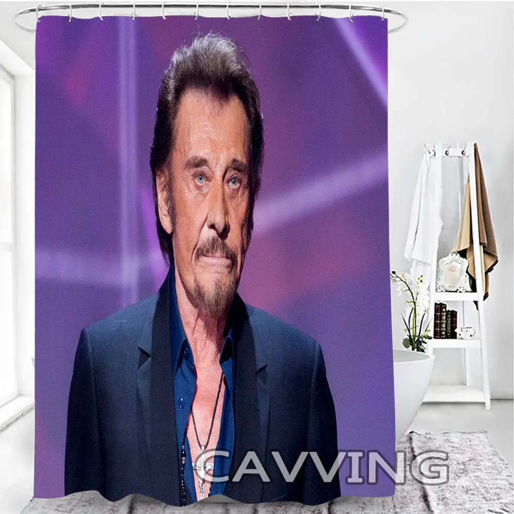 Johnny Hallyday 3D Shower Curtains Waterproof Bathroom Curtain Anti-slip Bath Mat Set Toilet Rugs Carpet Home Decor