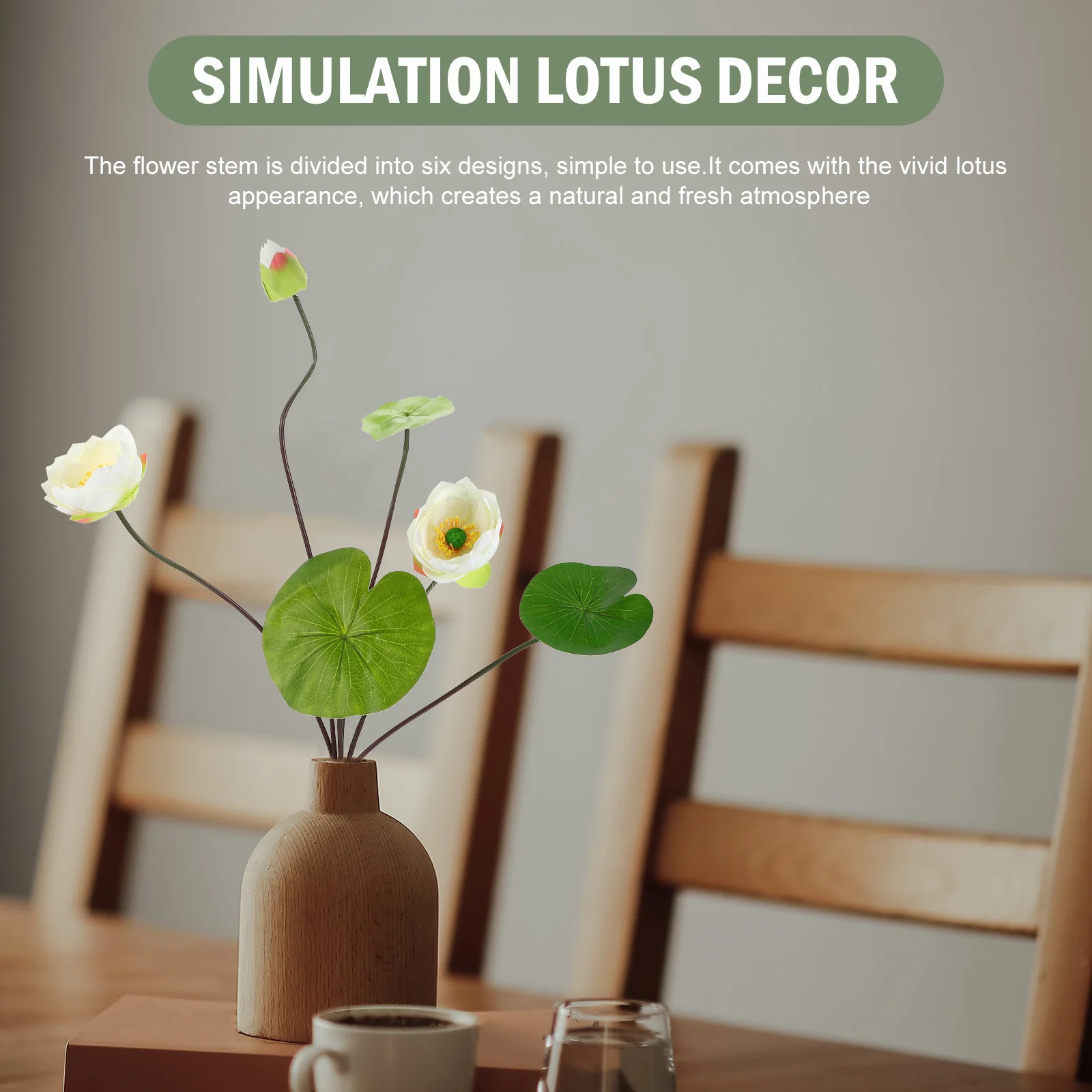 

Artificial Lotus Cuttings Decoration Hawaiian Flowers Props Plastic Miss Large Fake