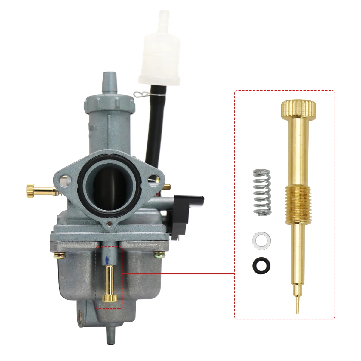 ZSDTRP Für Keihi PZ26 PZ27 PZ30 Vergaser Geändert Erweiterte Luft Kraftstoff Mischung Schraube kit M6X 0,75 Für CG125 150 200 CA125 CB125