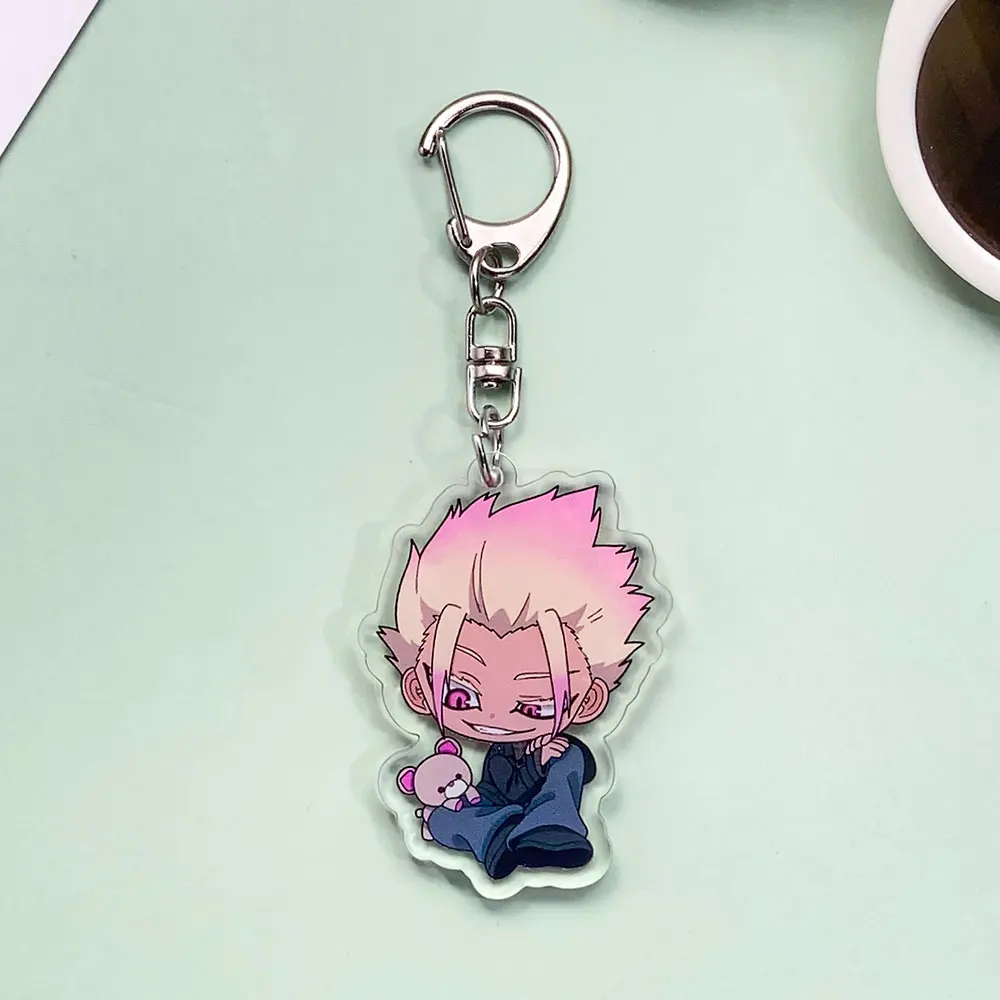 شخصيات أنيمي الأزرق قفل الدب الاكريليك سيارة المفاتيح اكسسوارات Kawaii حقيبة سحر ظهره قلادة حلقة رئيسية هدايا للأصدقاء #3