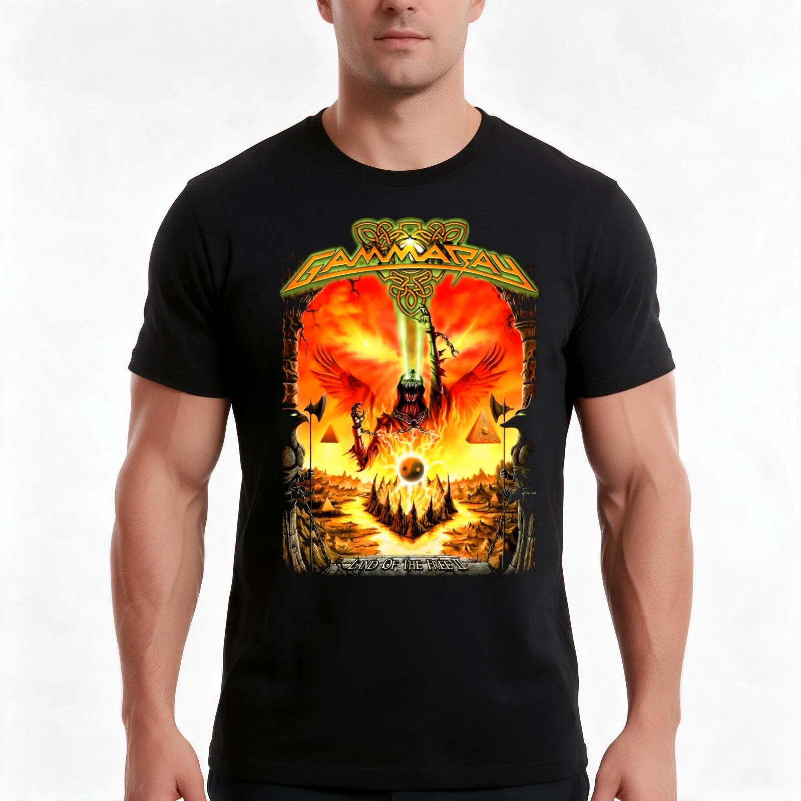 Gamma Ray - Land Of The Free II T-Shirt Summer Casual Cotton Tee Oversized Streetwear Tops Vintage Graphic Print 100% Cotton