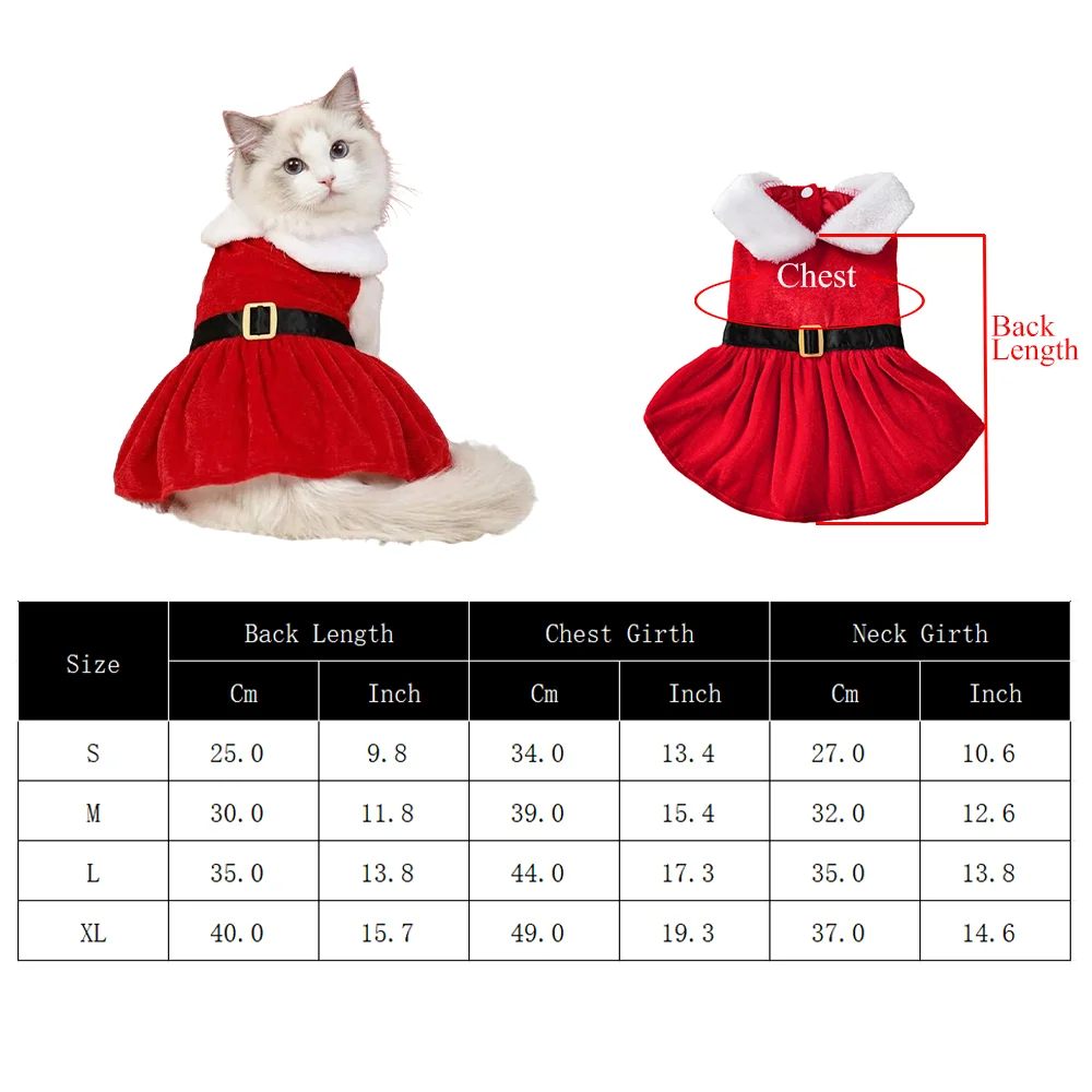 Süße Katzenkleidung für Weihnachten, Cosplay, lustige Haustiere, Kostüm, Weihnachtsmann, verkleiden sich für kleine, mittelgroße Hunde, Katzen, Welpen, Kitty, Sphynx, Mops – Detail 2