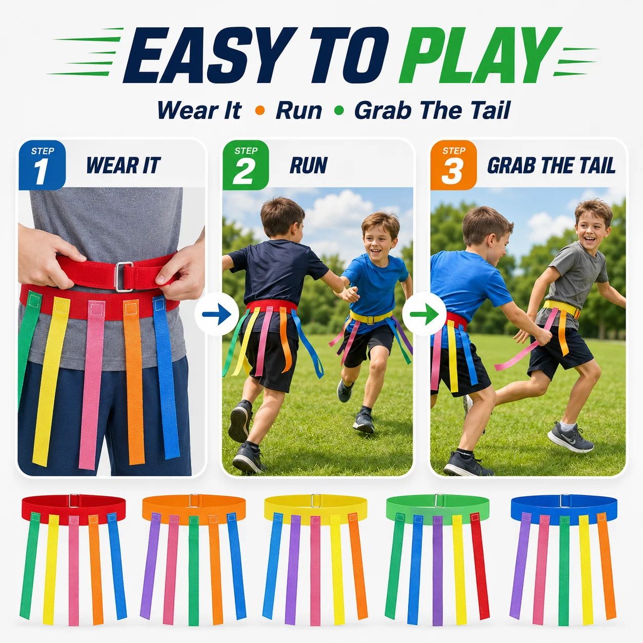 Fun Catch Tail Game Belt Set 1 - Sports Equipment For Primary School 评论和价格
