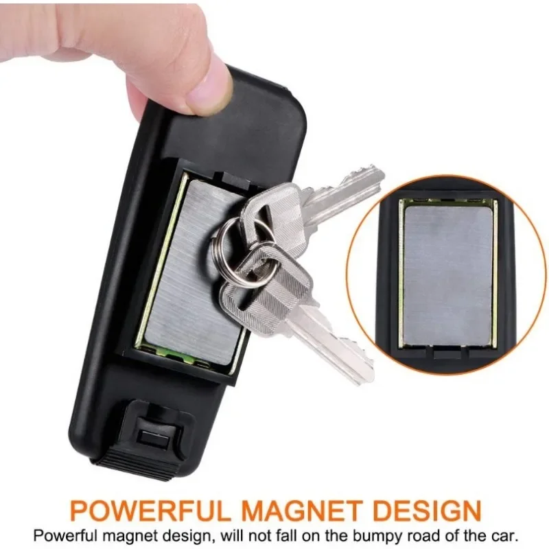 NewCreative Magnetic Black Safe Box Car Key Holder Hidden Storage Secret Outdoor Stash for Home Office Car Truck Caravan