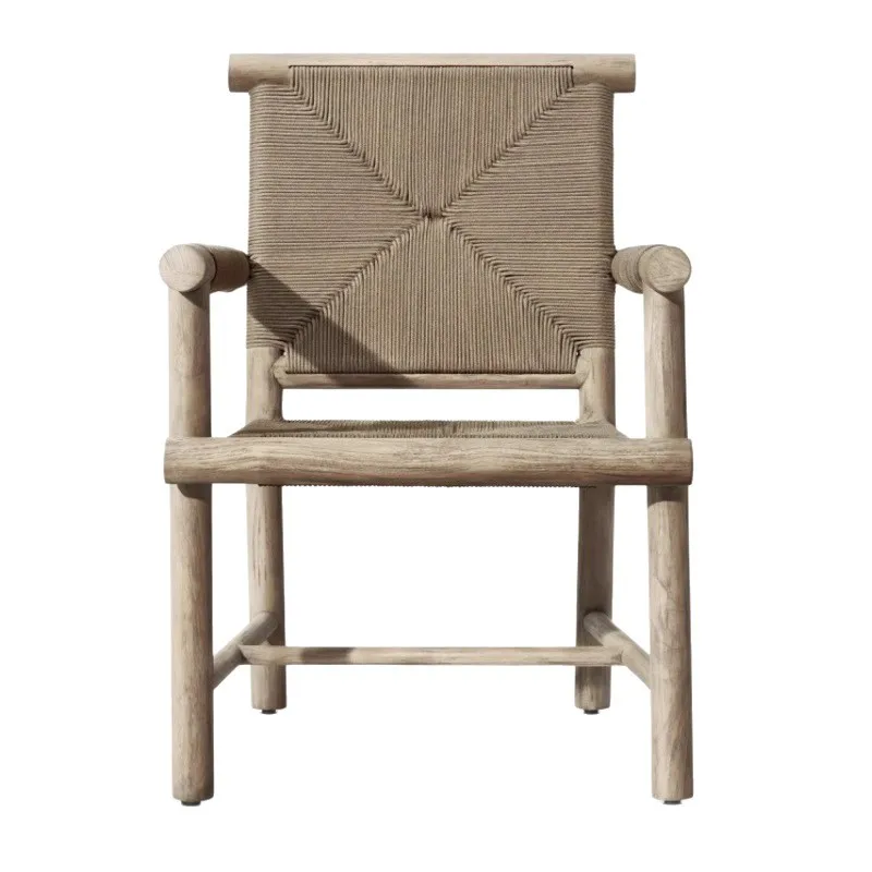 

Outdoor teak sofa, courtyard villa leisure furniture, waterproof homestay hotel outdoor solid wood combination