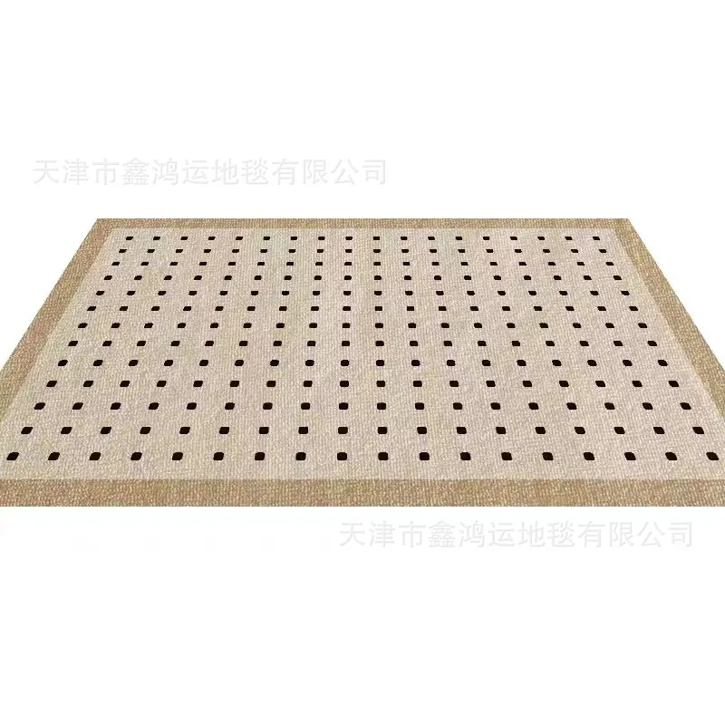 

# Простой современный легкий роскошный элитный ковер для гостиной, американский ретро черно-белый клетчатый диван, журнальный столик, одеяло