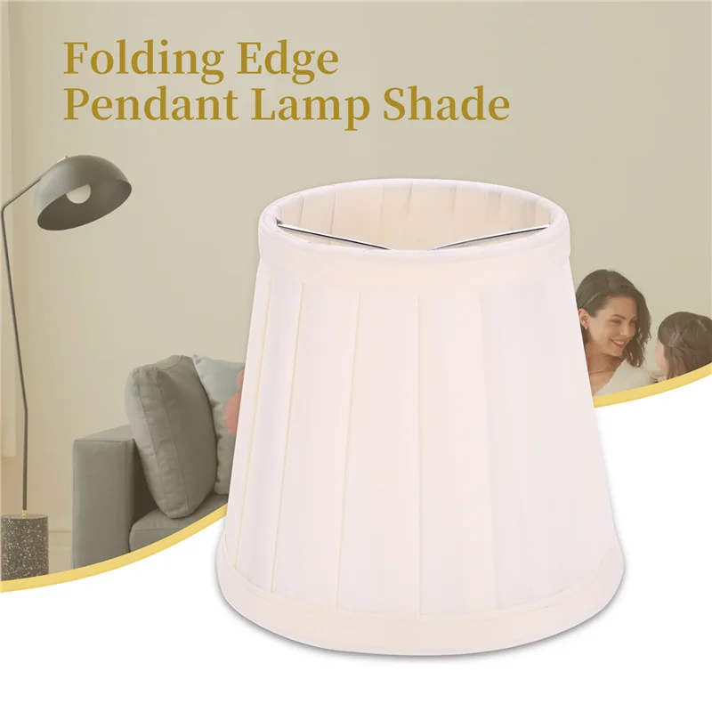 A64Z ファブリックシャンデリアランプシェードホルダークリップオン燭台ベッド横ランプ吊り下げライト、ライトイエロー