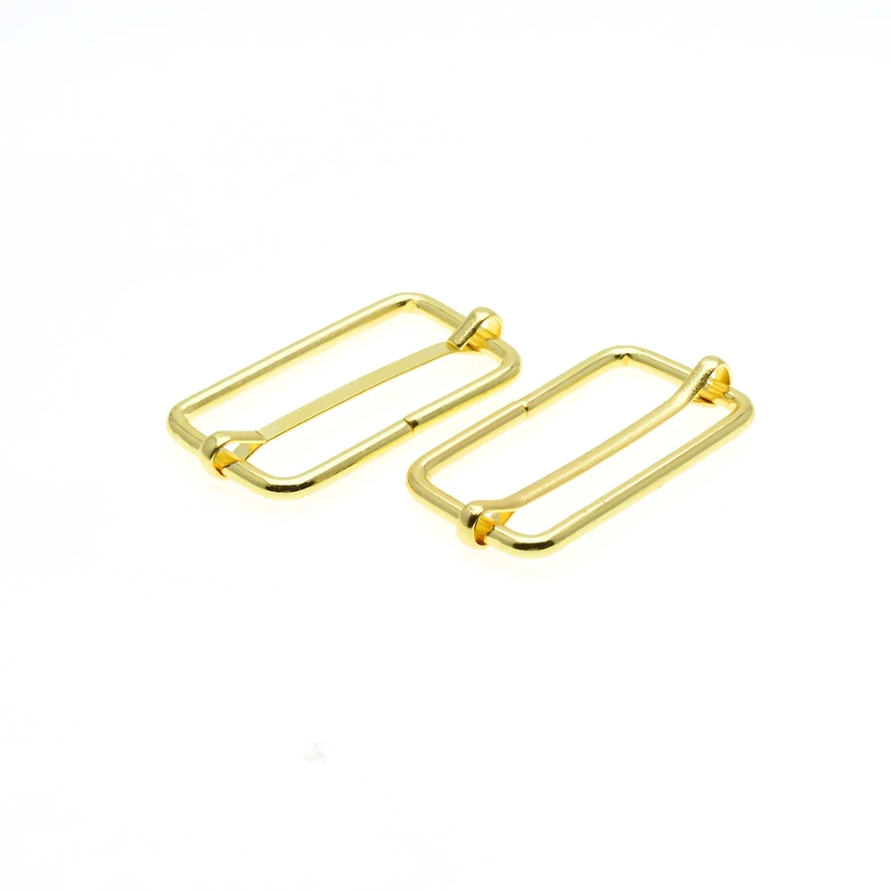 100 Pcs/Pack Metal Slides Tri-Glides Wire-Formed Roller Pin Buckles Slider Adjuster Bag Strap Accessories 10-38MM