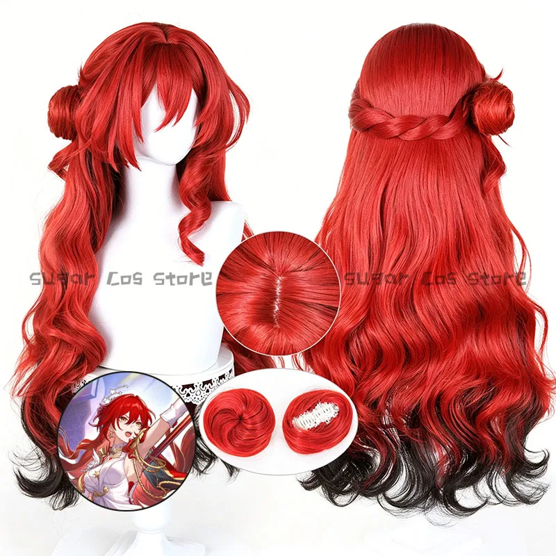 

Honkai Star Rail Himeko・Nova Cosplay Wig SP Red Black Heat Resistant Fiber Hair Halloween Carnival Party Props For Adult Women