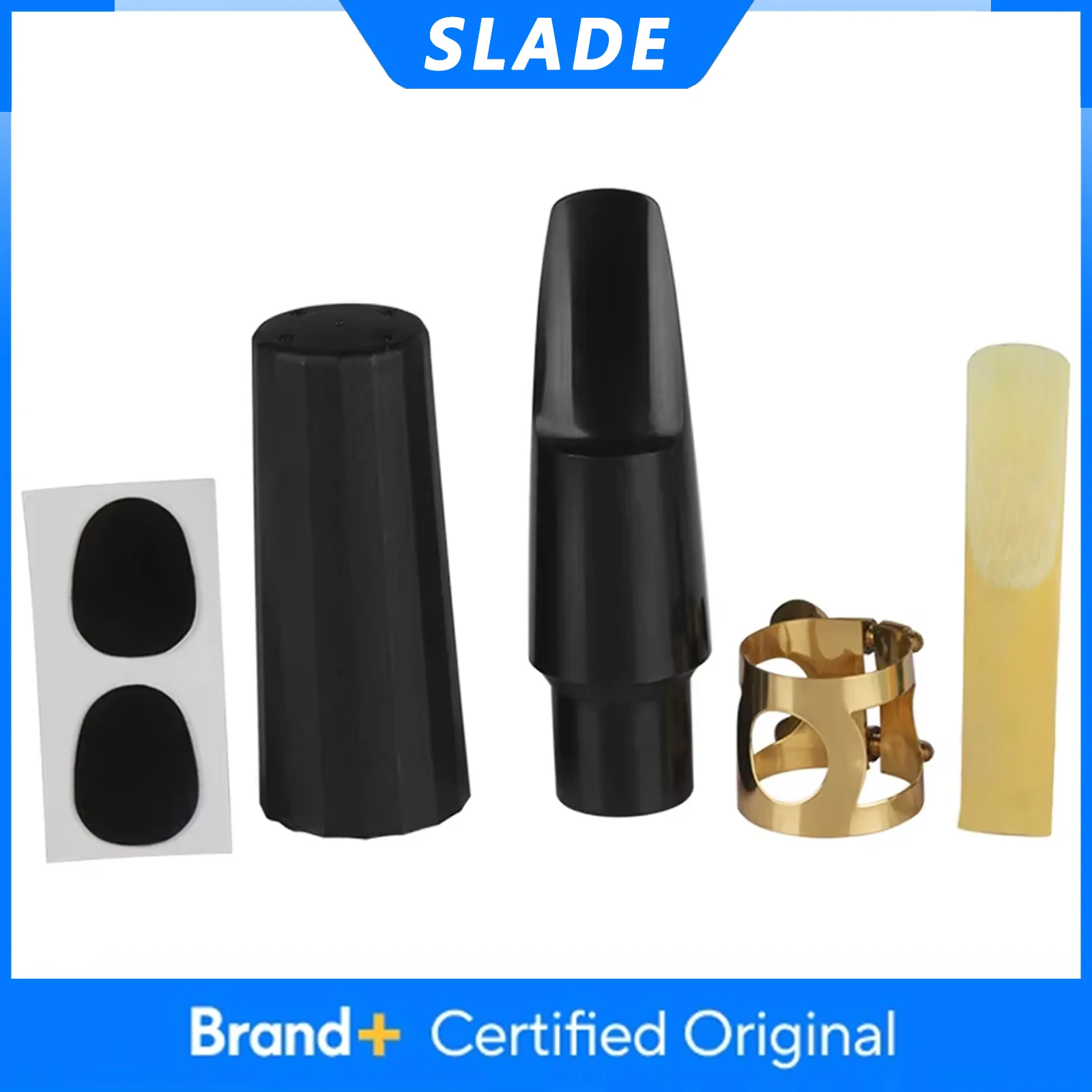 

Мундштук для саксофона SLADE (альт, тенор, сопрано) из АБС-пластика с колпачком, металлической застежкой и трости. Аксессуары для деревянных духовых инструментов.