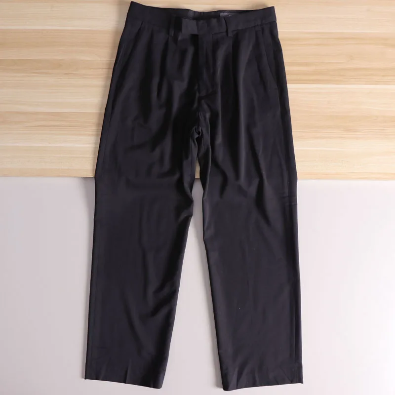 

Шелковистые драпированные мужские повседневные прямые брюки для бизнеса, весна-лето, цветные универсальные длинные брюки