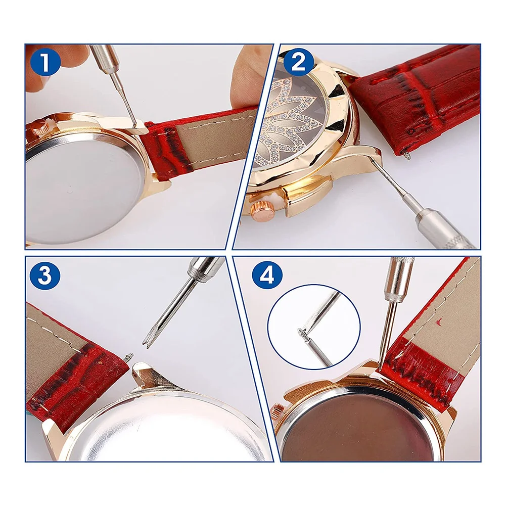 ELBA_Watch Strap Removal Tool Kit with Spring Bar Tool Watch Cleaning Cloth Link Removal Pin Remover Kit for Strap Adjustment