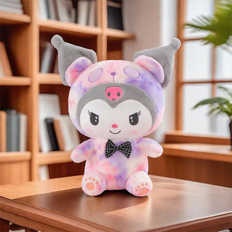 

Новая плюшевая игрушка Tie Dye KUROMI, милый сменный костюм KRINGLES, подарок для детского душа для детей, подарок на день рождения, Рождество, большой размер, мелодия, собака