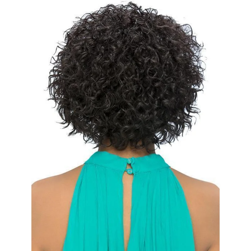 Parrucca afro corta marrone per parrucche sintetiche da donna nere