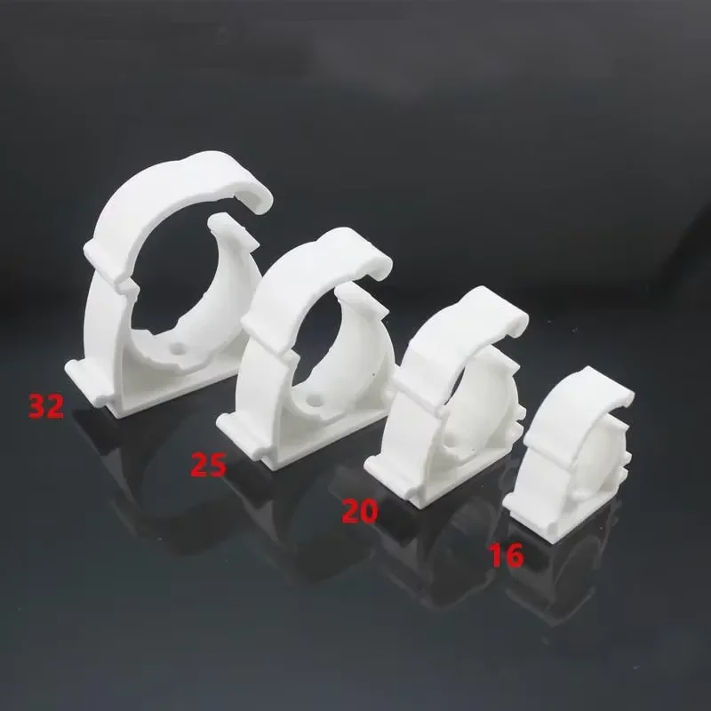 10/20 Pcs Plastic PPR Clamp Holder For Water Pipe Tube Fittings With Cover Diameter 16mm 20mm 25mm 32mm