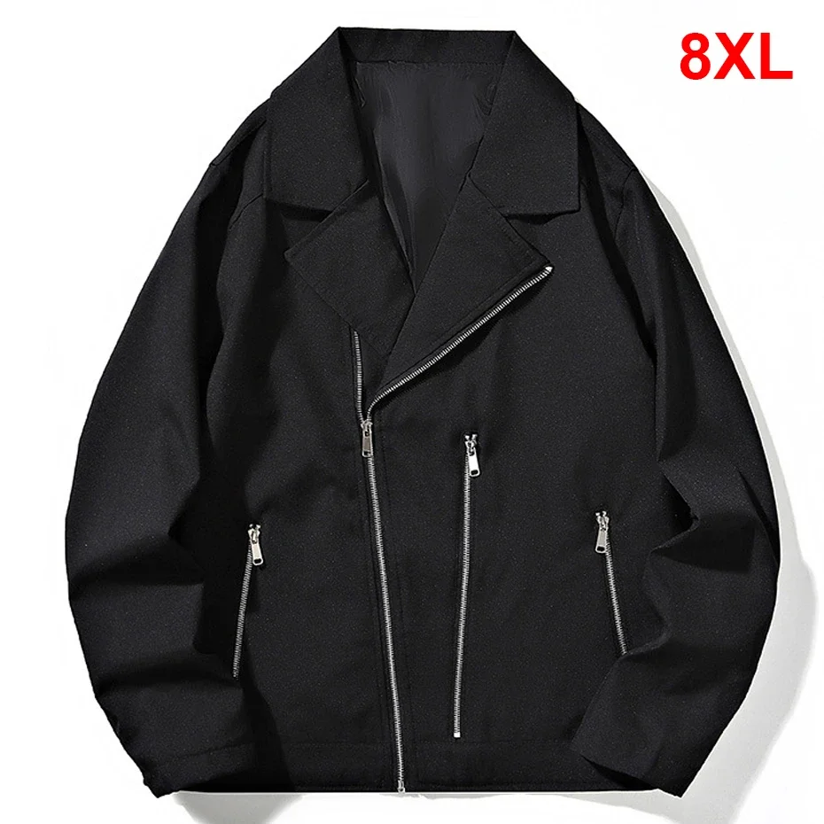 DIANRUO grande taille 8XL veste hommes couleur unie Cargo vestes noir manteaux printemps automne imperméable vêtements d'extérieur vêtement homme