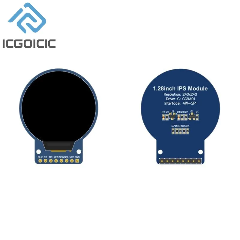 TFT Display 1.28 Inch TFT LCD Display Module Round RGB 240*240 GC9A01 Driver 4 Wire SPI Interface 240x240 PCB For Arduino