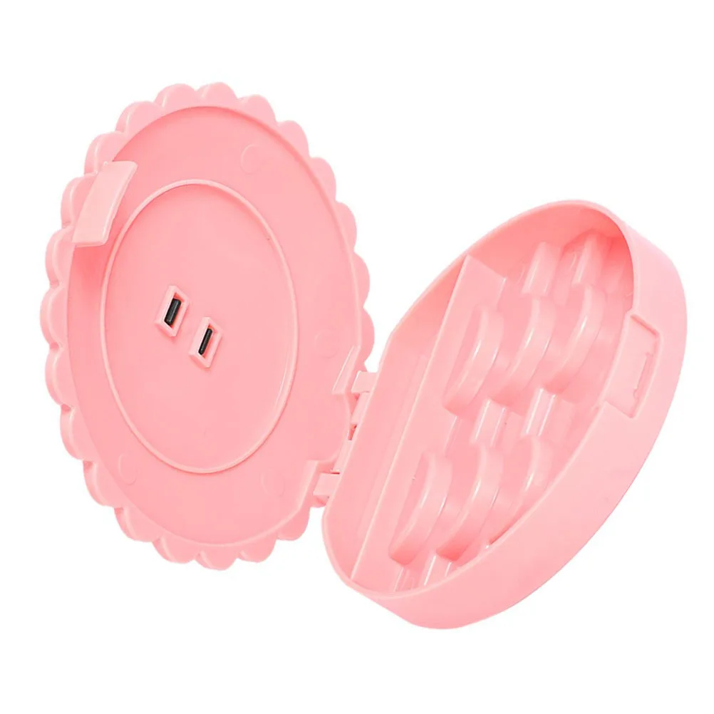 

1Pcs False Eyelash Storage Box Bowknot Decor Organizer Eyelash Case Portable Makeup Mirror Storage Cute Gift for Female