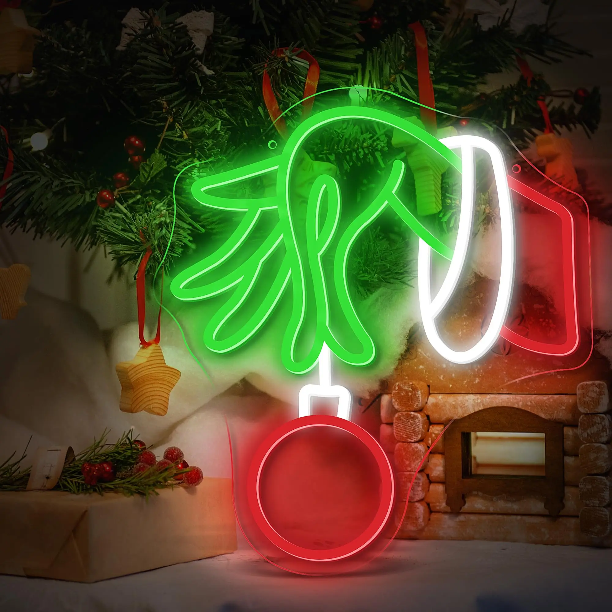 

Christmas Neon Sign Merry Christmas LED Decoration Neon Signs for Wall Decor Dimmable Hand Neon Light Christmas LED Neon Sign