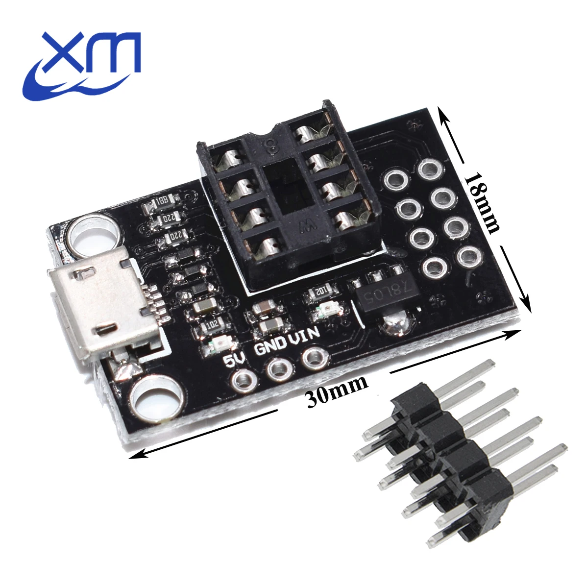 Pluggable Development Board For ATtiny13A/ATtiny25/ATtiny45/ATtiny85 Programming Editor Micro Usb Power Connector A51