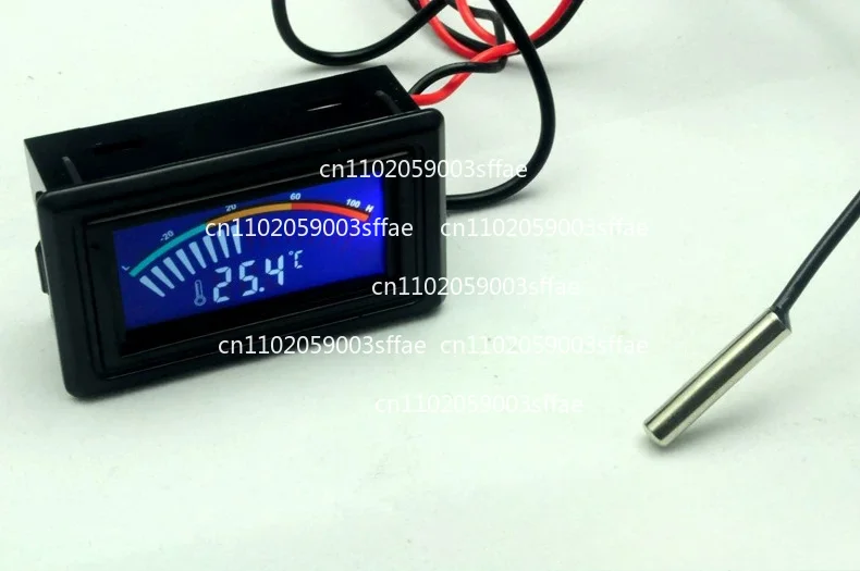 2PCS WDXS-ZZ Pointer-Type Computer Water-Cooled Thermometer Dual Display Waterproof Probe 5V-24V