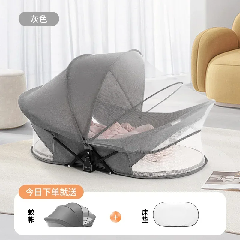 Groothandel handig opvouwbaar antidruk babybedje middenbed pasgeboren baby isolatie biomimetische outdoor reizen babybedje