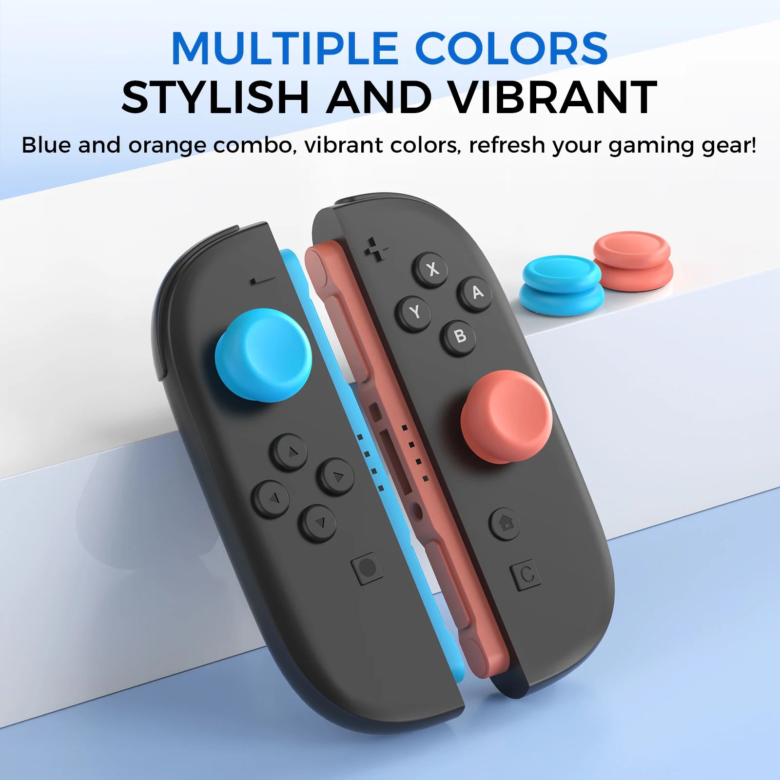 llNE Dual-height Silicone Joystick Caps for Switch 2 / High-Quality Silicone,Precise Molding ,Comfortable Grip ,Protects the J - Image 5